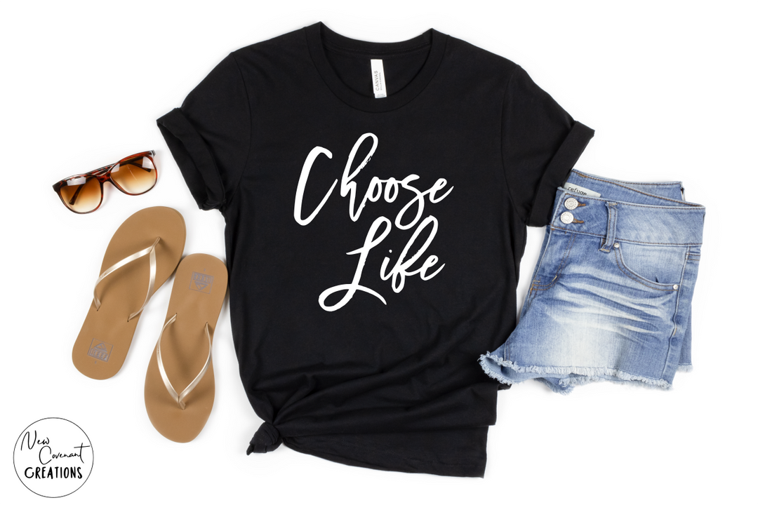 Choose Life T-Shirt Small Black - OOPSIE