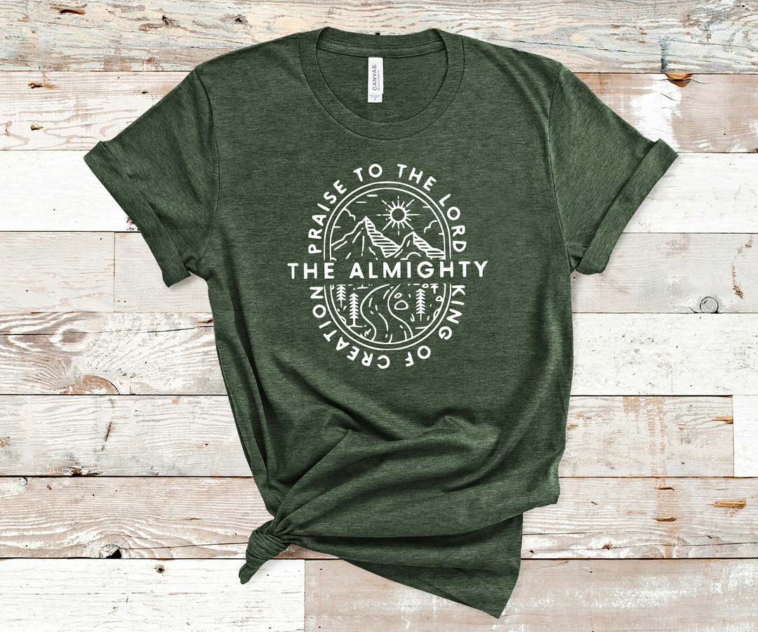 Praise To The Lord Hymn - Heather Green T-Shirt