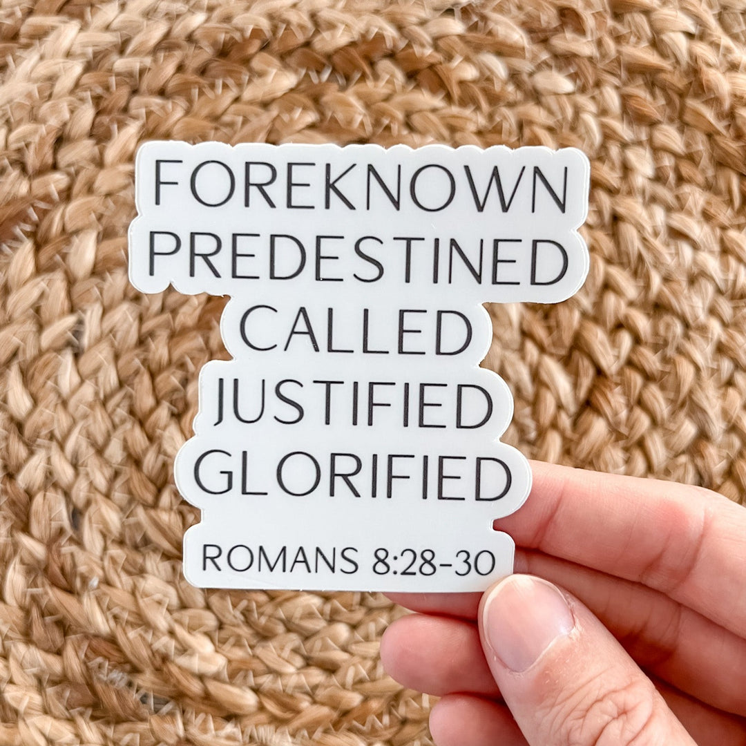 Romans 8:28-30 Sticker