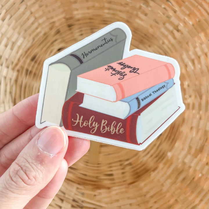 Theology Book Stack Sticker