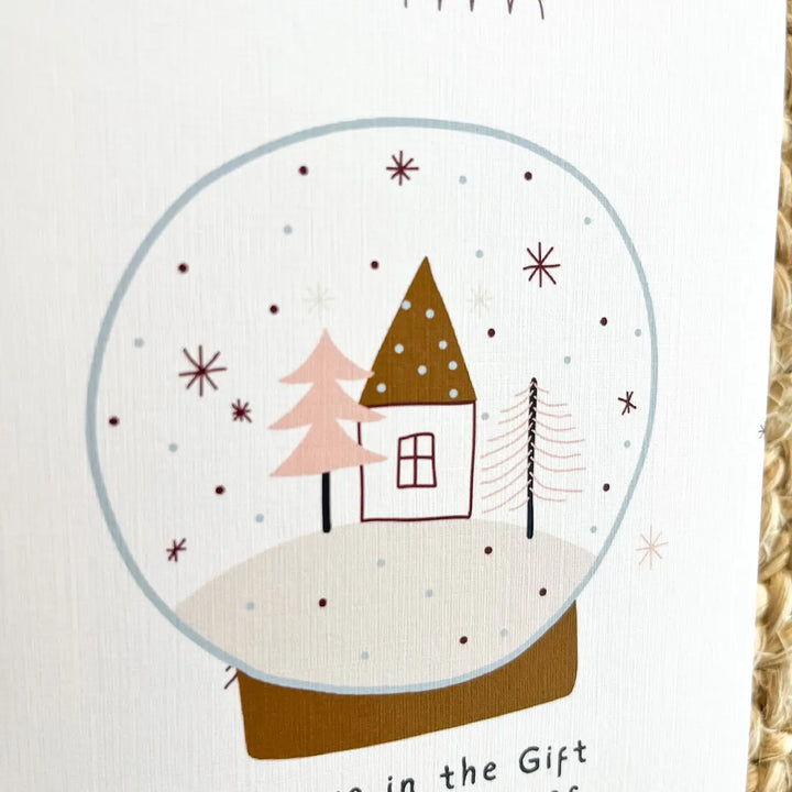 Gift of Christmas Snow-globe - 5 x 7 Greeting Card