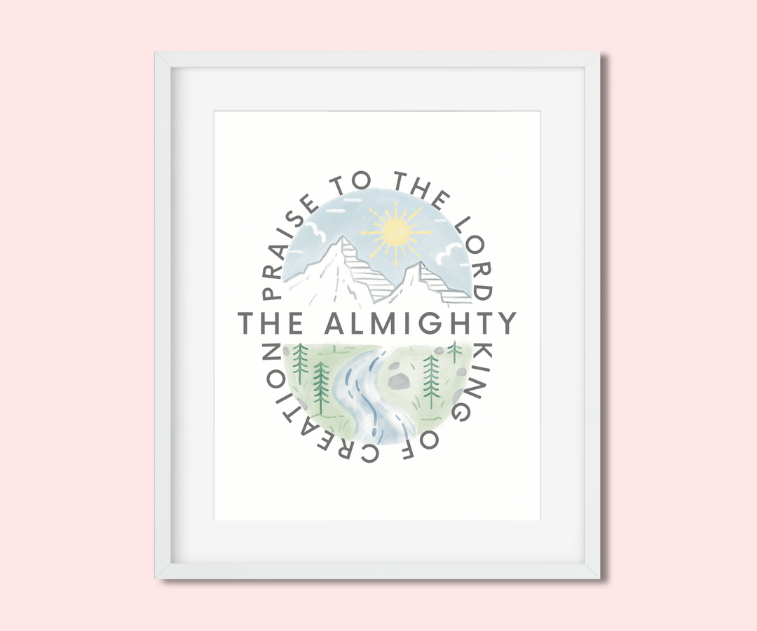 Praise To The Lord The Almighty Watercolor 8x10 Art Print