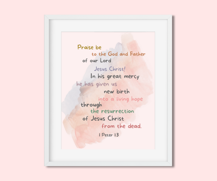 1 Peter 1:3 8x10 Art Print