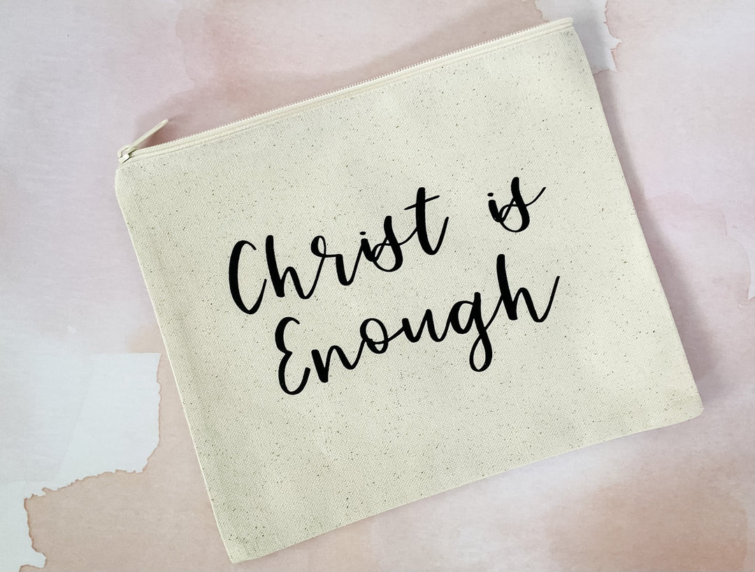 Christ Is Enough Canvas Pouch