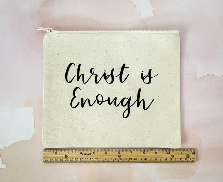 Christ Is Enough Canvas Pouch