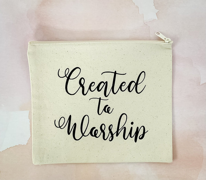 Created to Worship Canvas Pouch