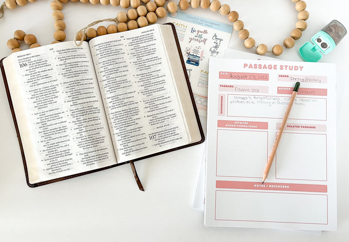 Inductive Bible Study Notepad - 8.5 x 11