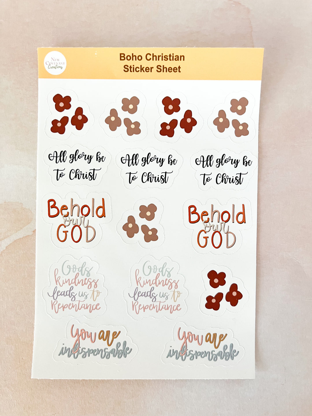 Boho Christian Sticker Sheets
