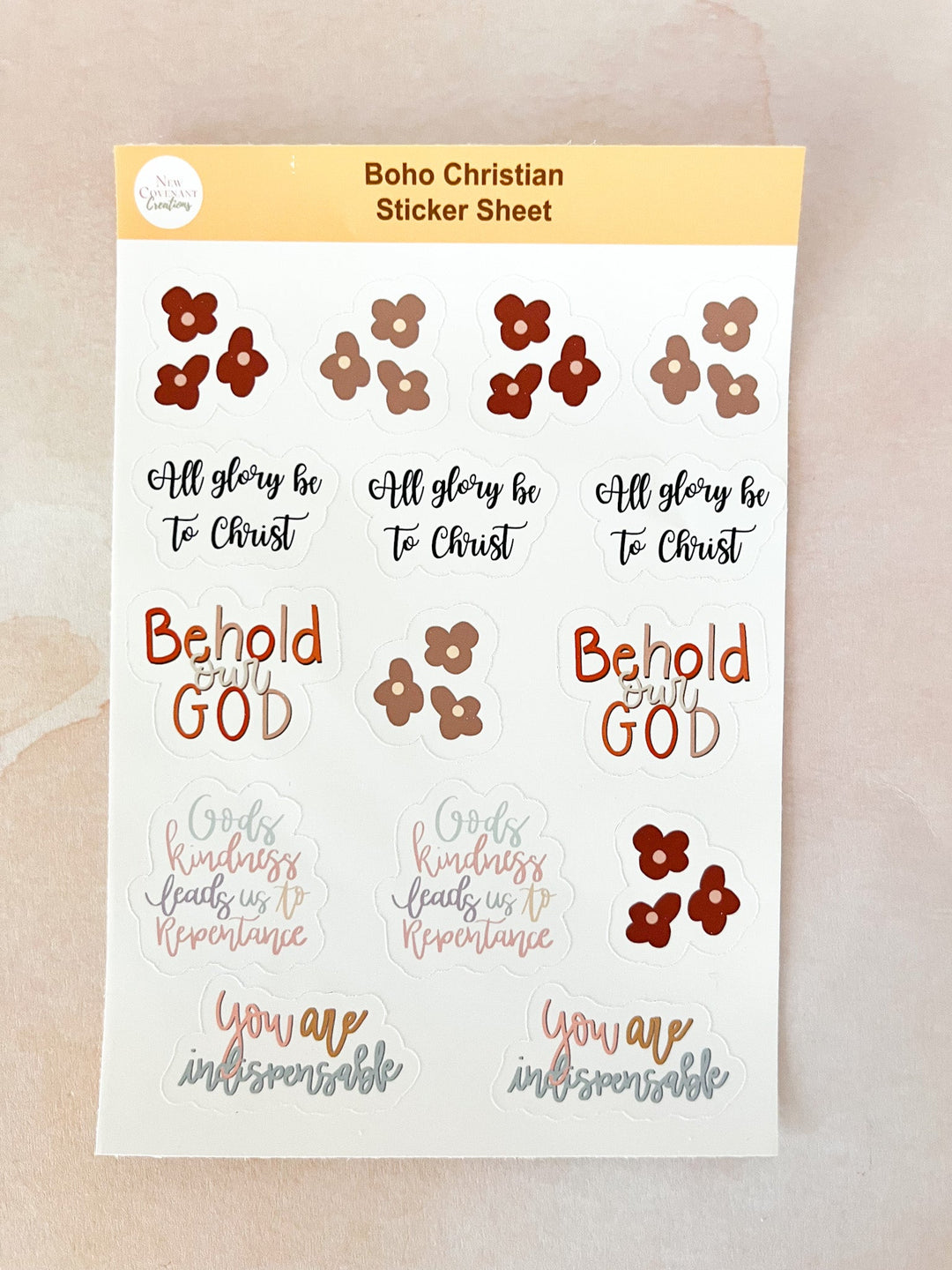 Boho Christian Sticker Sheets - Oopsie