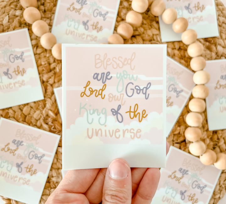 Blessed Are You Lord Our God King of The Universe Polaroid Sticker