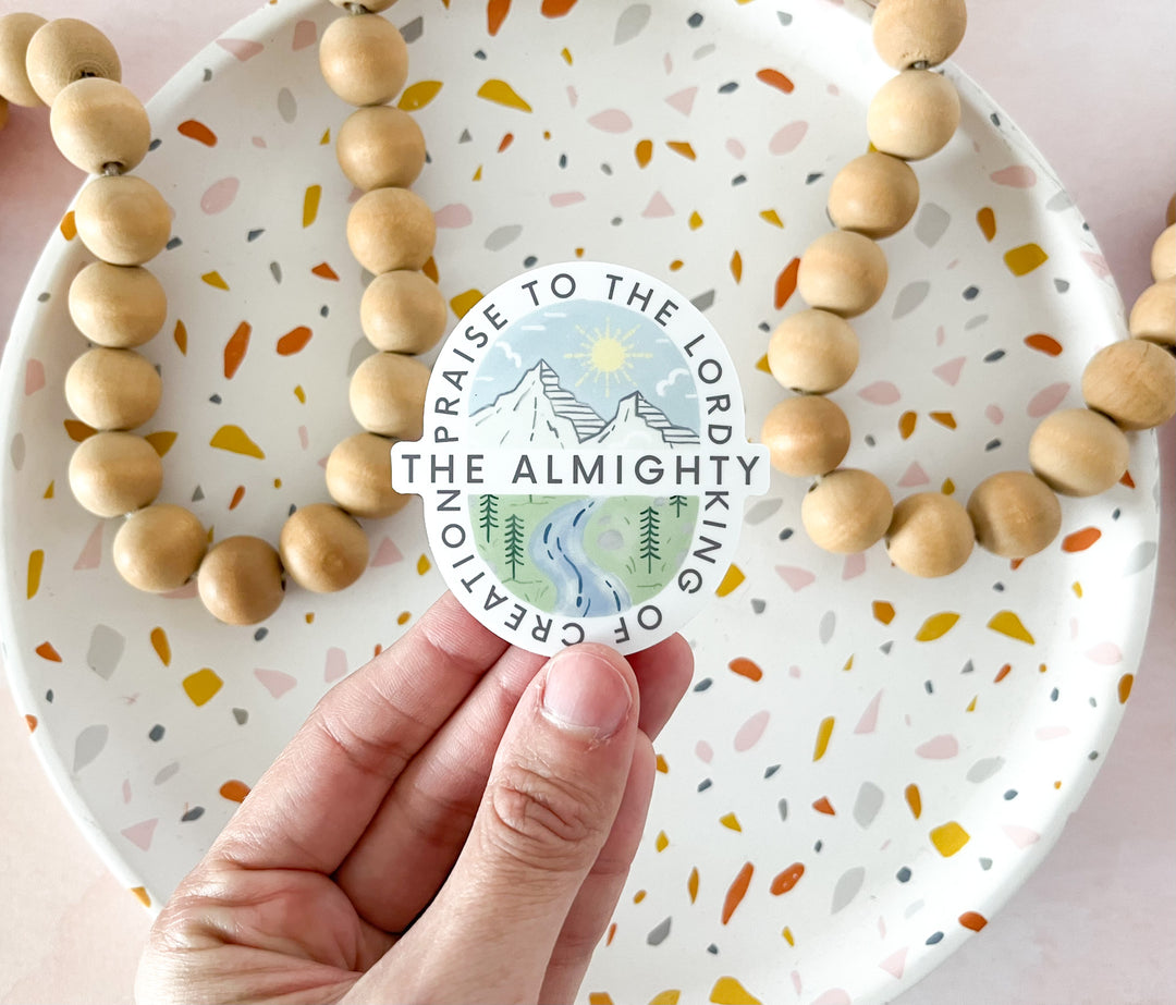 Praise To The Lord The Almighty Watercolor Sticker