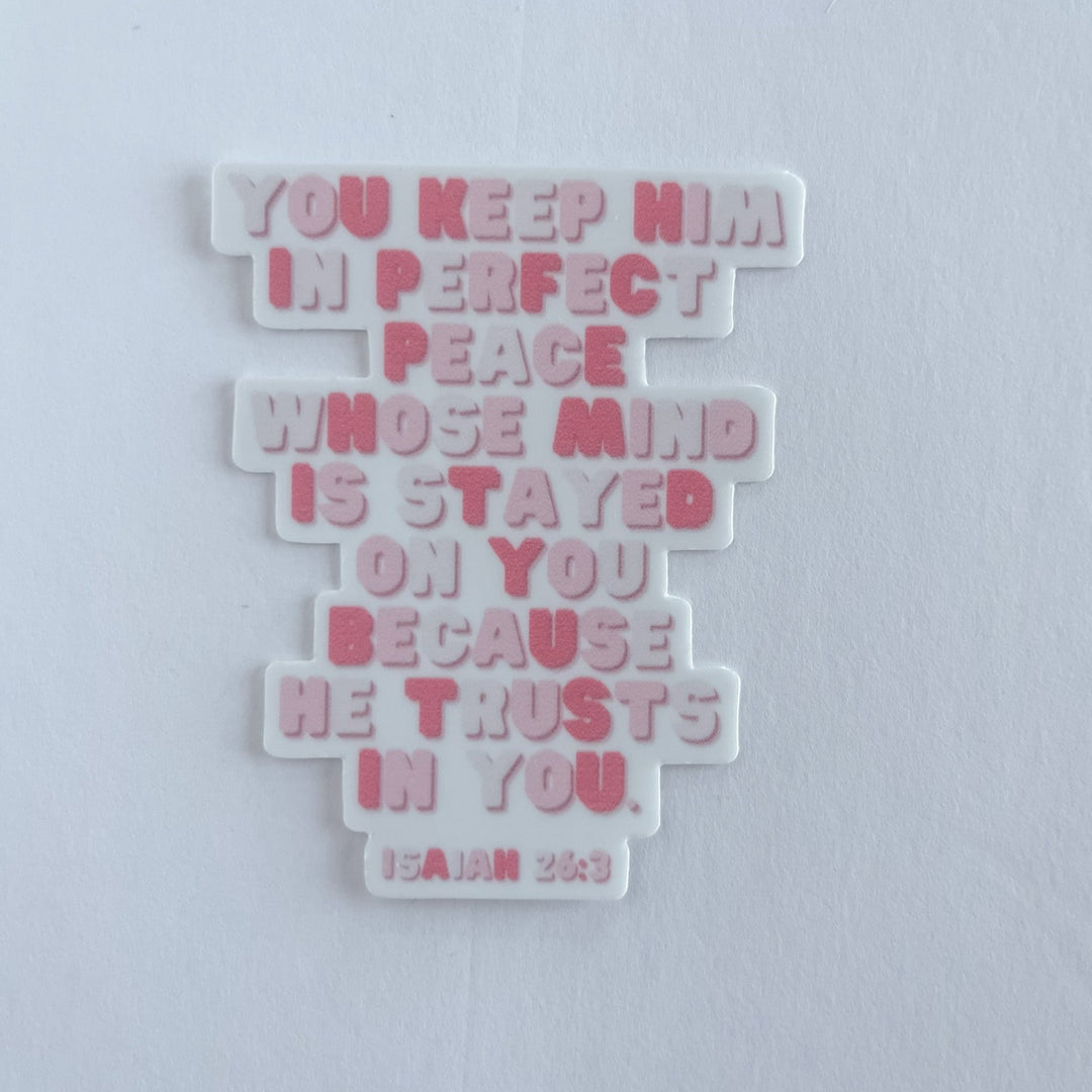 Perfect Peace Scripture Sticker