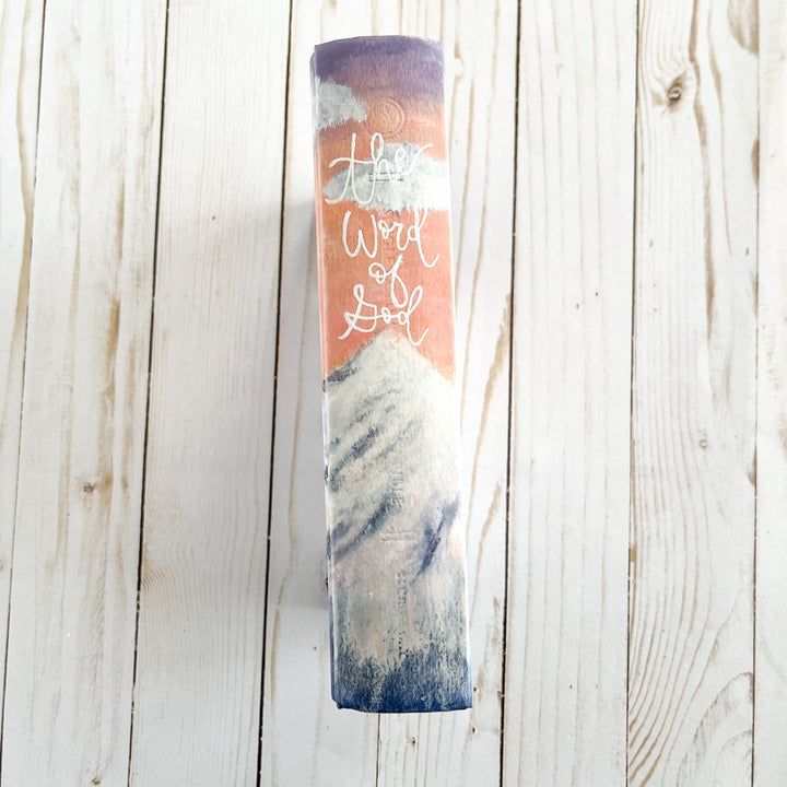 Landscape Mountain Hand Painted Bible