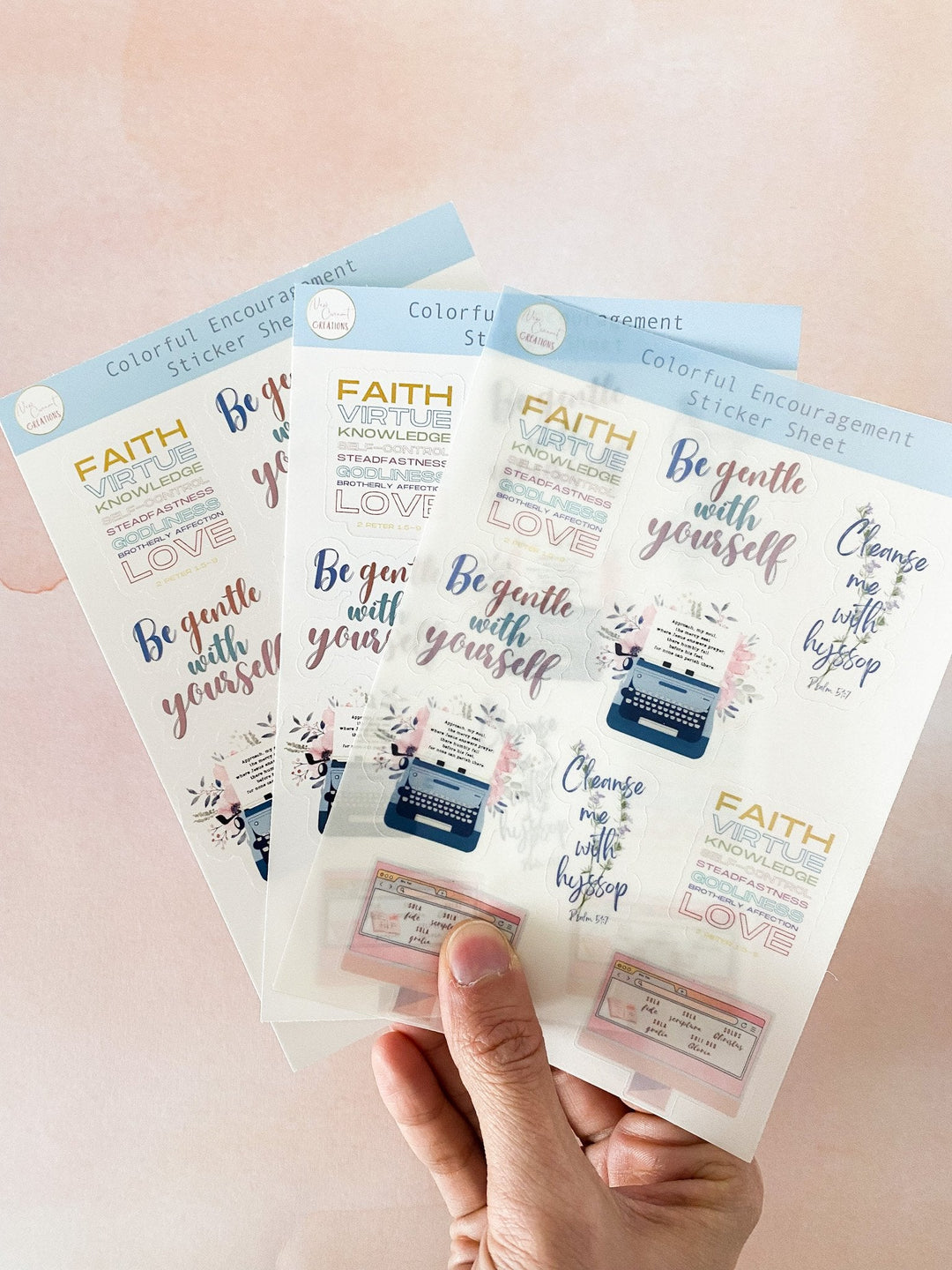 Colorful Encouragement Sticker Sheets - Oopsie