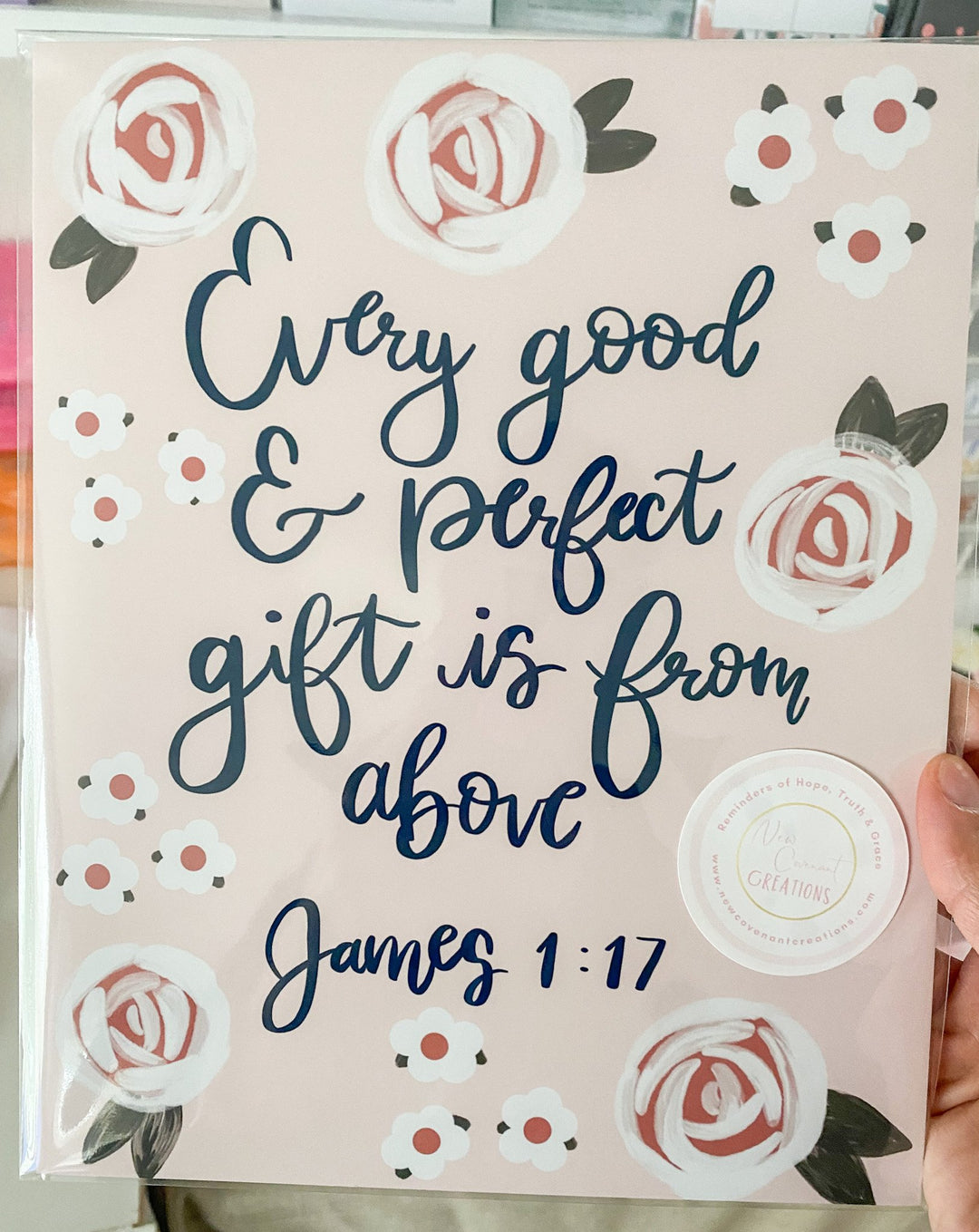James 1:17 - Every Good And Perfect Gift Is From Above 8x10 Art Print