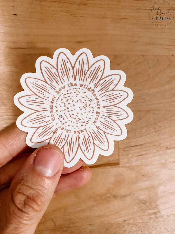 Consider the Wildflowers - Sunflower Sticker