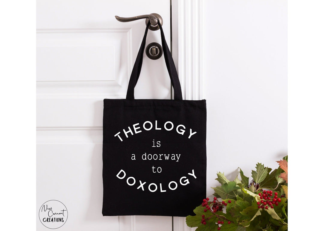 Theology is a Doorway to Doxology Canvas Tote Bag