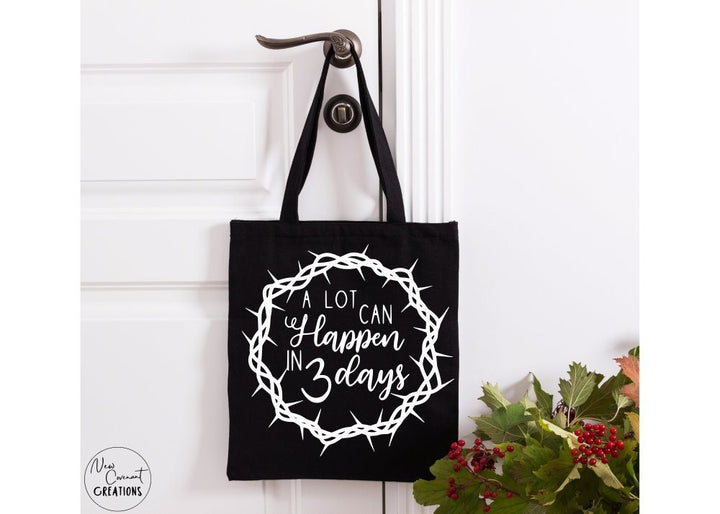 A lot Can Happen in 3 Days Canvas Tote Bag