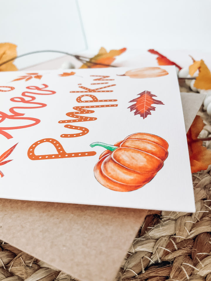 Hey There Pumpkin - 5 x 7 Greeting Card